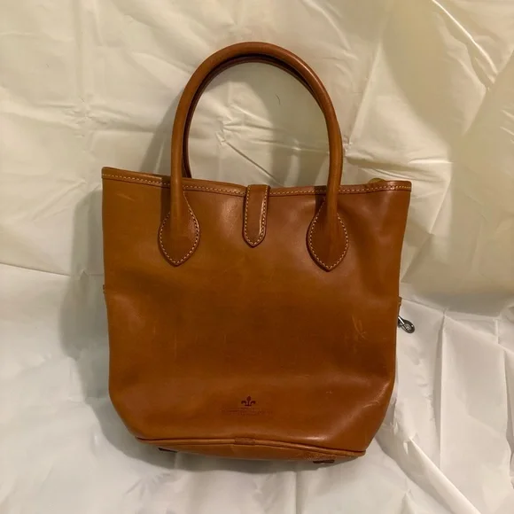 Dooney & Bourke Chestnut Brown Leather Pocket Tote - Picture 3 of 12